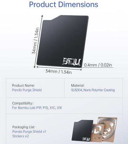 BIQU Panda Purge Shield for Bambu-Lab P1S P1P X1C X1E - style: Panda Purge Shield