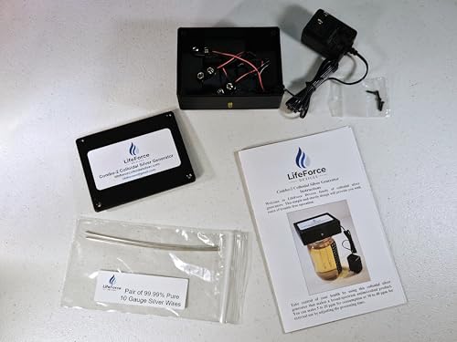 Combo-2 Basic Silver Generator Package by LifeForce Devices (10-Gauge) - style: 10 gauge 9999 pure silver wires (pair)