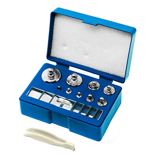 19 pcs Calibration Weight Set 100g – 10mg With Tweezers And Presentation Box For Accurate Precision Balancing Of Digital, Jewellery, Diamond, Pocket, Laboratory And Other Scales