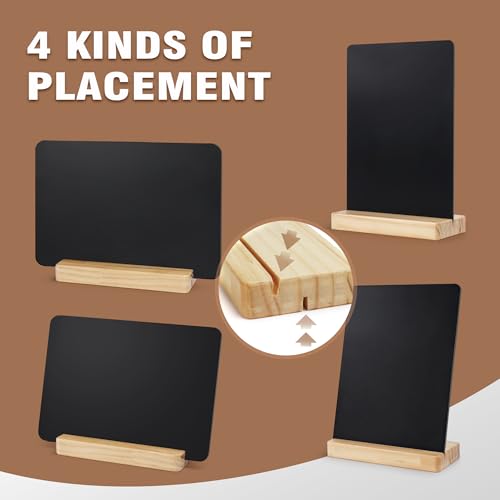 SELEAD Small Chalkboard Words Sign with Wooden Stand - 3 Pack 6x8 Inch - size: 6x8"(3-pack)-chalkboard
