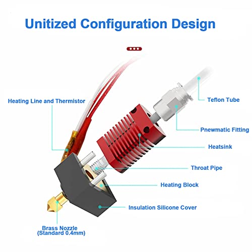 Extruder Heater Hot End Kit for Creality Ender 3, Ender 3 Pro, Ender 3 V2