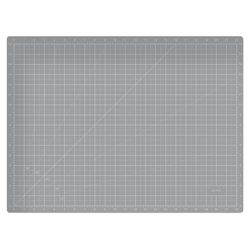 Cathedral Products A2 Double-Sided Self-Healing Cutting Mat | 3mm Thick | Metric and Imperial Grids | Grey - color: Gray, size: A2