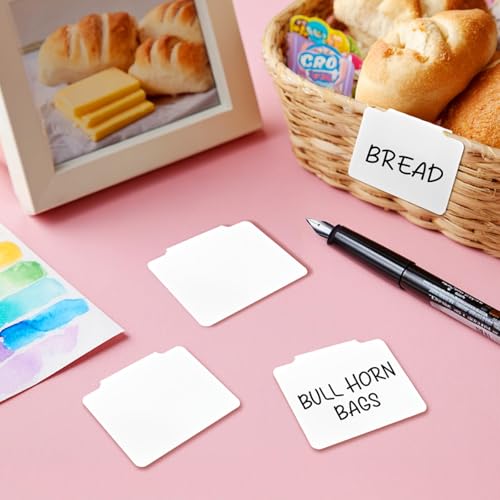 20pcs White Basket Labels Removable PVC Labels - color: White 20pack