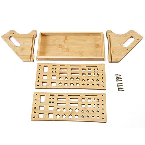 Bamboo Screwdriver Organizer Rack Desktop Hand Tool Stand and Repair Tool Storage Holder