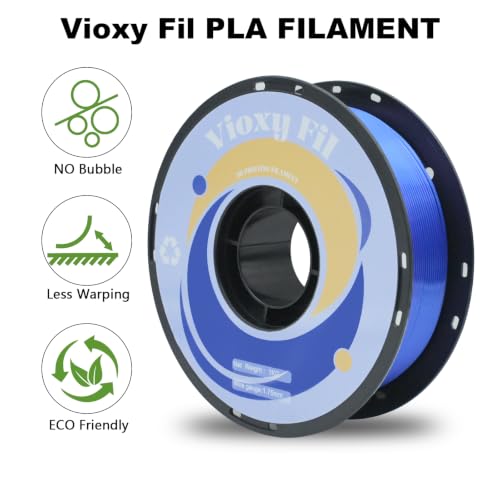 PLA 3D Printer Filament, Triple Color Silk PLA Filament, Dimensional Accuracy +/- 0.02 mm, 1 kg Spool(2.2lbs), 1.75 mm, Black Blue Purple - color: Silk Tricolor Blue-black-purple, size: 1kg