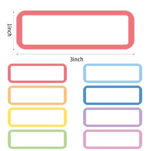 1x3 Removable Freezer Labels 300pcs, Writable Stickers for Storage & Office - color: Rainbow, size: 1x3 Inch