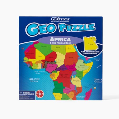 GeoPuzzle Africa & Middle East Jigsaw Puzzles, 65 Pc Puzzle for Kids - color: 1 Set-africa & Middle East