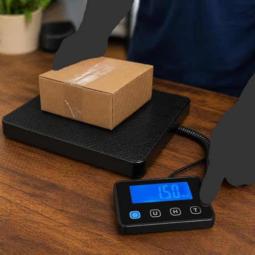 Digital Shipping Scale, Postal Scale, 220 lb, 0.1 oz, Remote Display - color: 220 lbs Remote Display