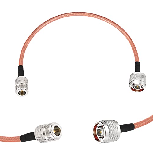 Eightwood N Female to N Male Adapter RG400 Low Loss Coaxial Cable 12in - color: female-male 12 inch
