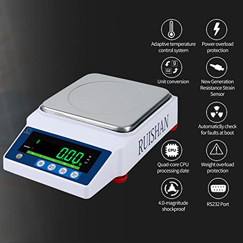 Large Range Lab Scale - 6kg Precision Electronic Digital Analytical Balance Scale - size: 6000 g / 0.01 g