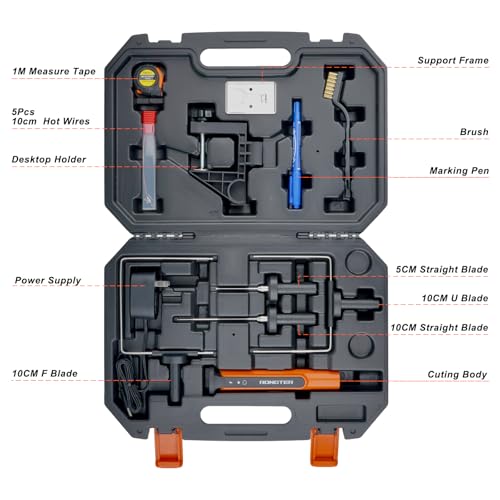 4-in-1 Hot Wire Foam Cutter Kit Hot Knife Cutting Tool - color: Toolbox Orange