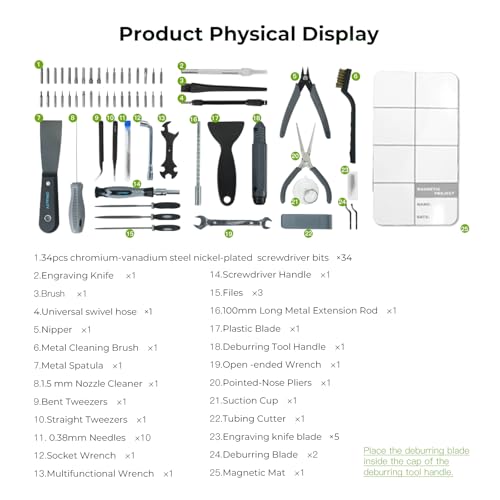 Creality K2 Plus Combo 3D Printer, Multi Color Printing with New CFS Bundle with Creality 3D Printer Tool Kit, 74Pcs 3D Printing Tool Wrap Kit Assembly