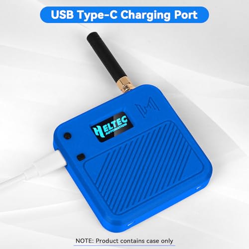 Heltec V3 Case for ESP32 LoRa V3 Development Board Custom Meshtastic Case with Antenna Port and Charging Slot (N32, Blue) - color: Blue