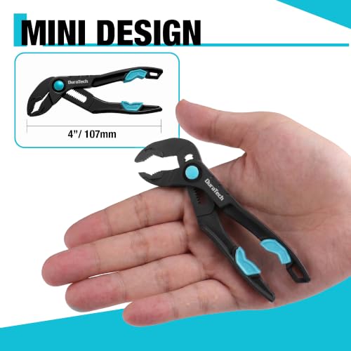 DURATECH 4-Inch Mini Water Pump Pliers, Mini Adjustable Groove Joint Pliers