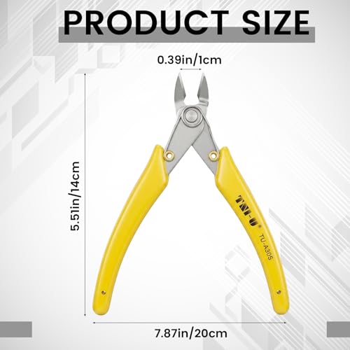 6 Inch Ultra-Sharp Flush Cutters - Stainless Steel Wire Cutter, Heavy Duty Precision Side Cutting Pliers for Gundam Models, Jewelry Making, Crafts & Electronics