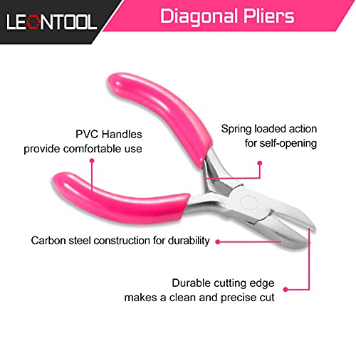 Mini Diagonal Cutters 3 Inches Side Cutting Pliers Diagonal Cutting Plier Wire Cutters for Jewelry Making Beading Repair Supplies Mini Pliers for Jewelry Making Supplies - style: Diagonal Pliers