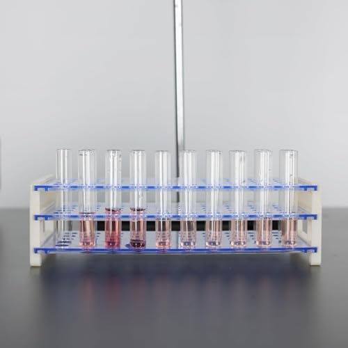 Labasics Test Tube Rack, 3-Tier Detachable Blue Plastic Test Tube Rack Tube Holder Stand Rack for Laboratory Scientific Experiments, 0.71 in 40-Place - size: 0.71 in