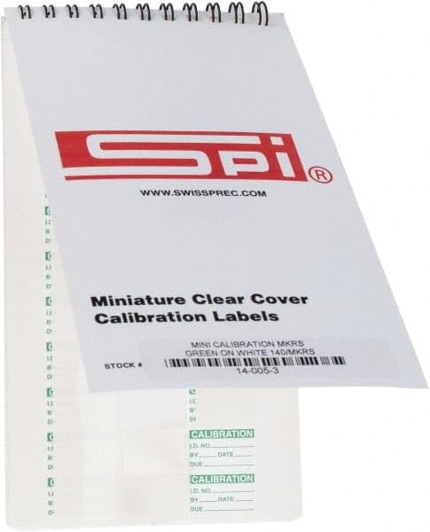 SPI 14-005-3 Clear-Cover Calibration Labels: 1" x 5/8", Green Print (140 Count) - color: Green