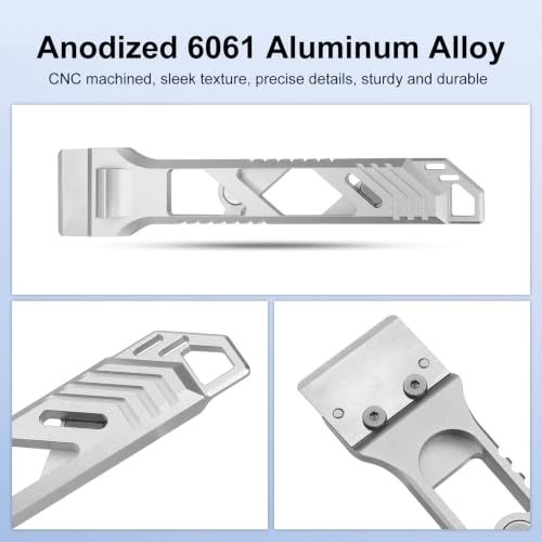 3D Printer Scraper Tool Kit, Hollowed Design with SK5 Steel Blades & Anodized Aluminum Handle, Universal Build Plate Removal Tool for Bambu Lab X1 P1 Creality and Most FDM 3D Printers