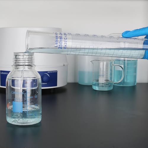 Labasics 3-Pack Borosilicate Glass 10 ml Heavy Wall Graduated Cylinder Measuring Cylinder - size: 10 ml