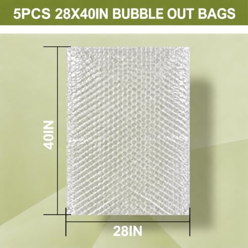 28"x40" Clear Bubble Out Bag,5PCS Large Bubble Pouches Bags - size: 28x40Inches-5PCS