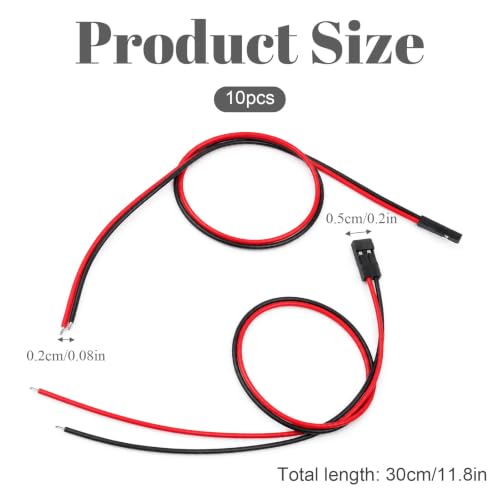 10PCS 2 Pin Single Head Female Jumper Wire Head Female Jumper Wire