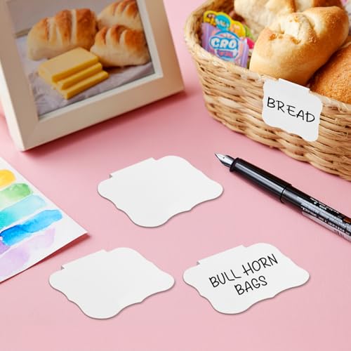 12pcs White Basket Labels Removable PVC Labels - color: White 12pack