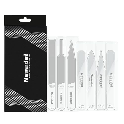 7 PCS Hobby Model Glass File for Gunpla, 3D Prints Polishing Tool - style: 7pcs Complete Kit