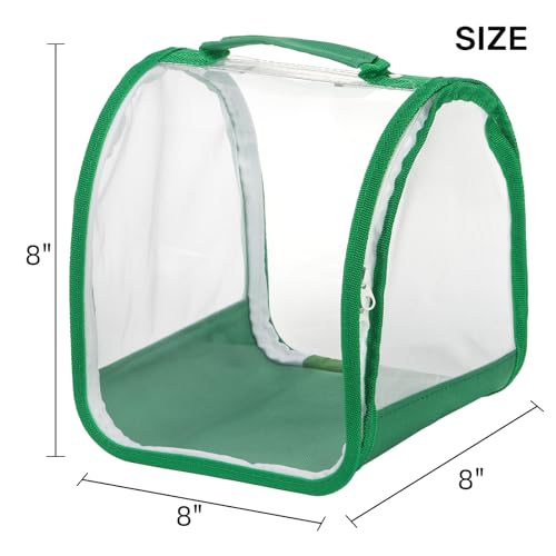 ZOOFOX 2 Pack Monarch Butterfly Habitat, 8" Small Collapsible Insect Mesh Cage Terrarium Pop-up