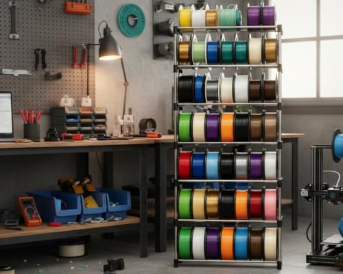 3D Printer Filament Storage Rack – Easy Install (7Tier)