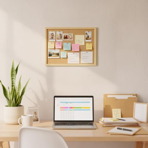 2 Pcs Small Cork Board, 17.7''x13.3'', Wooden Framed - color: Wood