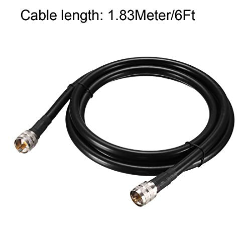 uxcell UHF Male PL-259 to UHF Male PL-259 Low Loss RG213 Coax Cable 1.83Meter/6Ft - size: 6 Feet