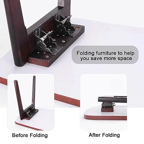 8Pc Fold Bracket for Table Bed Leg Feet,Self-Lock Hinge Hardware with Screw - size: Pack of 8