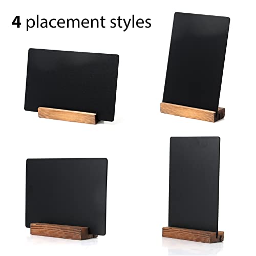 NEWNEWSHOW 8.7x12 Inch Chalkboard Signs, Erasable Message Blackboard Sign with Wood Base for Shop Wedding Kitchen Home Party Decoration (1 Pack 8.7x12) - color: 1 Pack 8.7x12" With Base