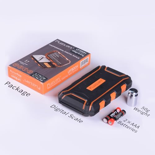 Fuzion Digital Pocket Scale, 500g x 0.01g Gram Scale, High Precision - color: Orange, size: 500/0.01g