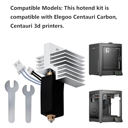 0.4mm Hotend Kit for Centauri Carbon, 3D Printer Ceramic Heater Print Head Extruder Hot End Kit Heating Block Kit for Elegoo Centauri - style: Hotend