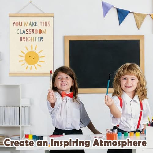 Classroom Wall Decor,Classroom Door Decor Canvas Wall Hanging - color: brighter