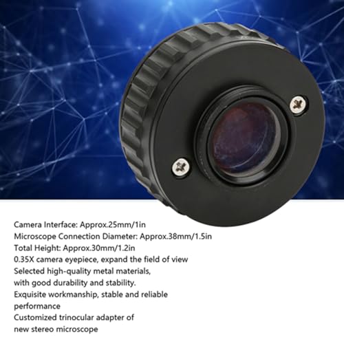 0.35X Microscope Adapter,CTV Microscope Lens Camera Interface Adapters,Mount Lens Adapter Microscope Accessory,for Trinocular Stereo Microscope