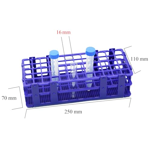 3 Pcs Detachable Plastic Test Tube Rack, 60 Holes Each, 16mm Diameter - color: Blue, size: 60 Holes-16mm