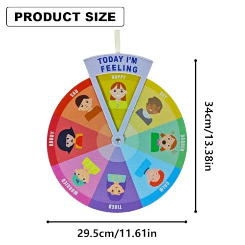 Kids Emotion Wheel, Feelings Wheel, Feelings Kid Charts, Expression Emotions Chart, Emotional Learning Activities for Kids Toddlers and preschoolers - color: Feeling Wheel Multicolor
