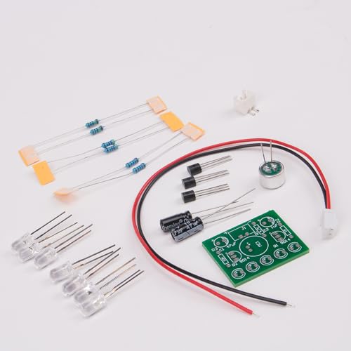 ZORZA 2Sets Fun Learning Soldering Practice Kit for Students and Beginners DIY Electronic Project LED Soldering Kit with Voice Control Circuit Board Solder Colorful Electronic Kits