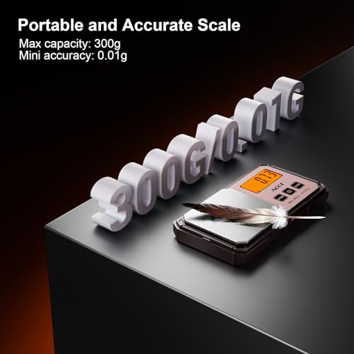 Digital Pocket Scale 300g x 0.01g, High-Precision Gram Scale