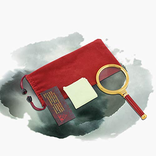 Magnifying Glass 6X Magnification Magnifier Handheld(Red 10x, 2 Pcs) - color: Red 10x, size: 2 Pcs