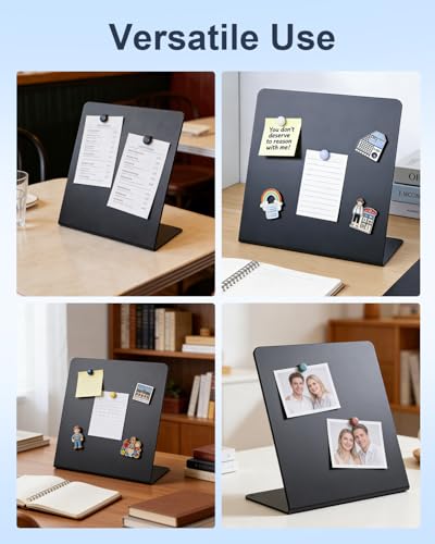 UCEC Magnet Board 2 Pack Metal Magnetic Board L-Shaped Magnet Display Board - color: Black 2 Pcs L Shape