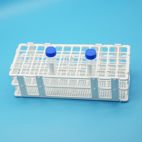 10 Pcs Detachable Plastic Test Tube Rack, 60 Holes Each, 16mm Diameter - color: White, size: 60 Holes-16mm