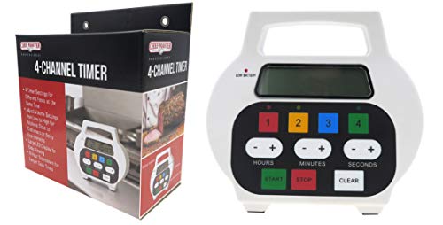 Chef Master 4-Channel Digital Timer, Extended Countdown Display - size: Large