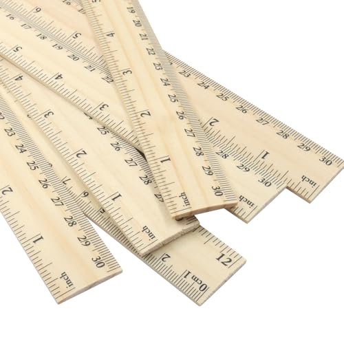 Wooden Rulers 12 Inch/30cm, 24 Pcs - color: 24Pcs