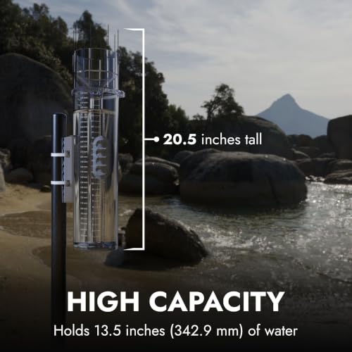 Tropo Precision Rain Gauge, CoCoRaHS Approved, High-Capacity, Dual Units