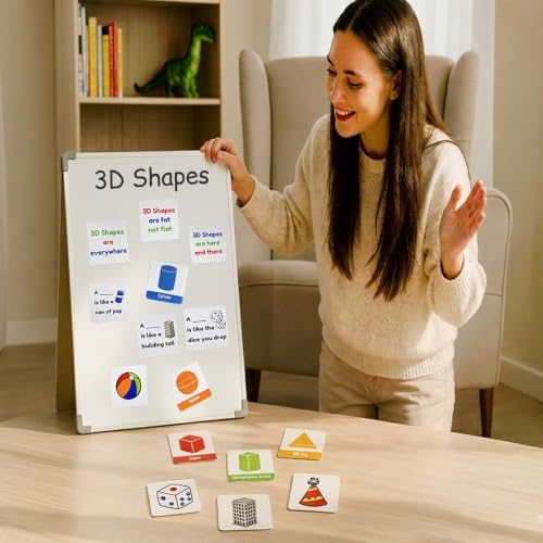 Magnetic 3D Shapes Flash Cards, with Verse Reference - color: 3d Shapes & Pictures-18p,colorful