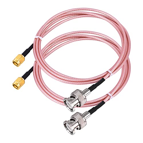 BNC Male to SMA Male Connectors 6.56FT RG316 Coaxial Cable Low Loss 50ohm BNC to SMA Male Adapter for Antenna/Radio/WiFi/LAN Devices/External Antenna 1PCS - size: 1pcs-2M/6.56ft